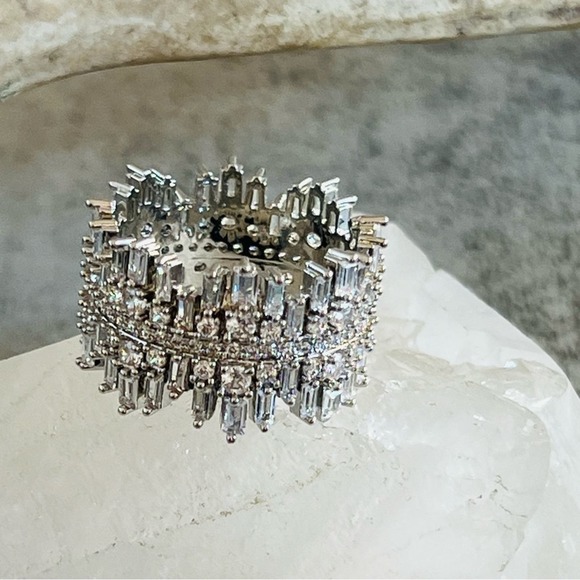 Tipsy's Favorite Brutalist CZ Ring 11 Final One - Picture 3 of 9